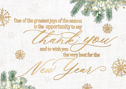 Glistening Gratitude Holiday Cards